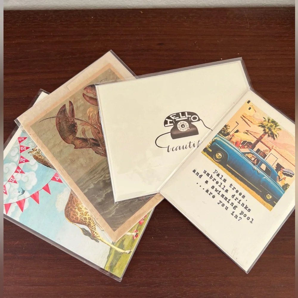 Lot of 4 individually wrapped greeting cards